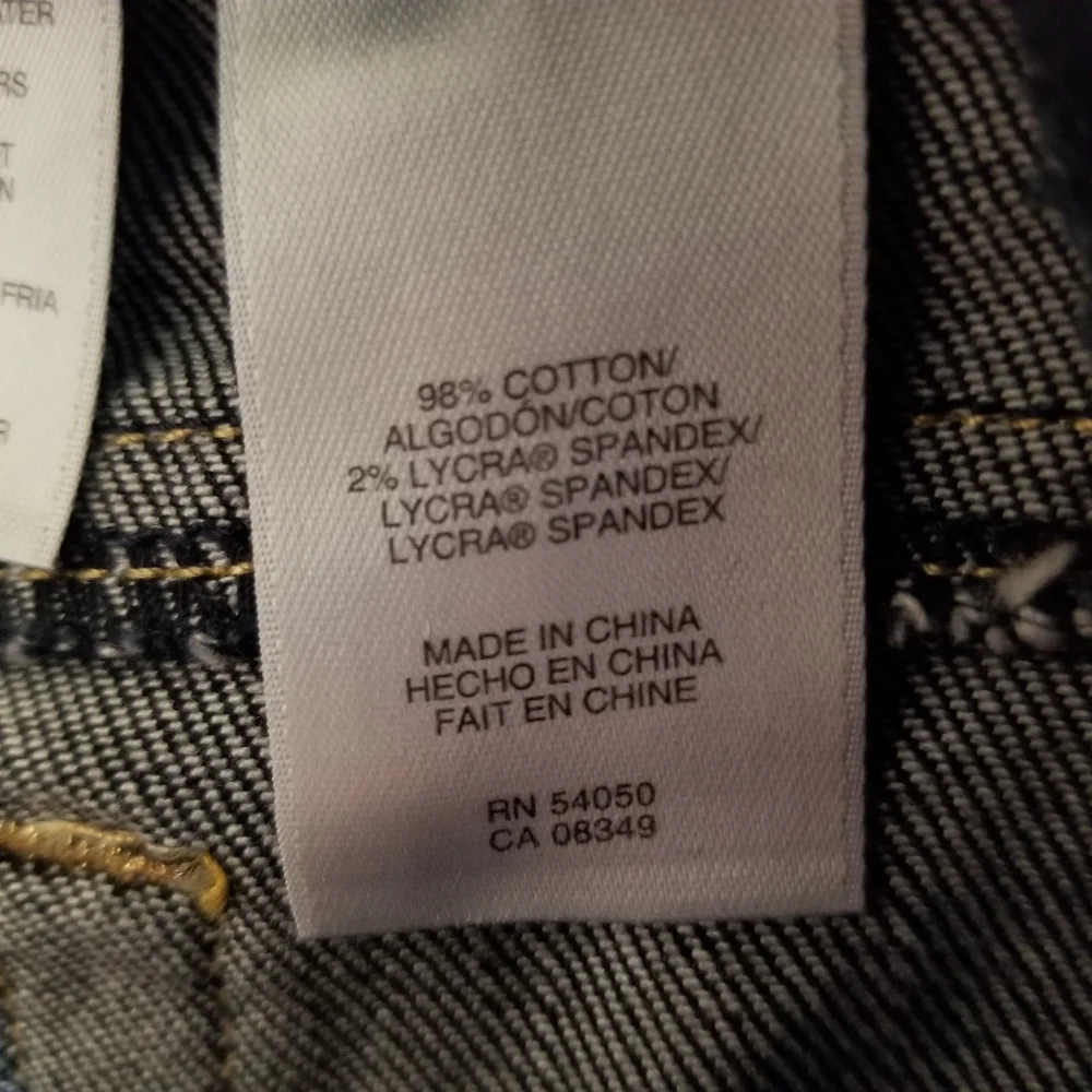 Jones New York Jeans Women's 6 Blue Bootcut Mid Rise Dark Wash Beaded Stretch